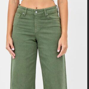 Hidden Nori High Rise Wide Leg Jean in Green size 25 MSRP 90